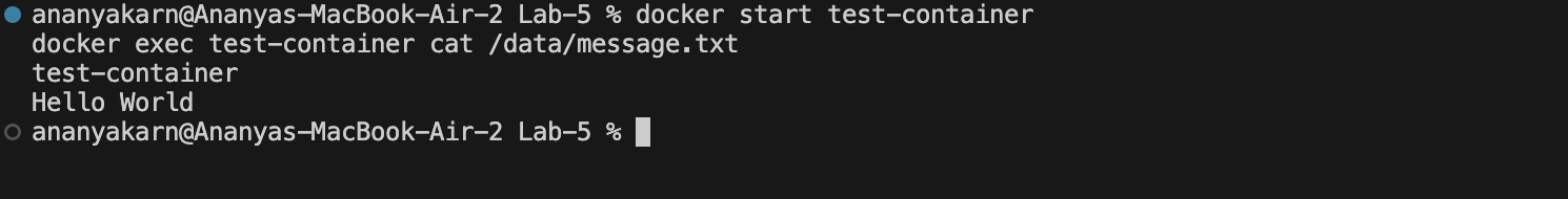 Restart the container: